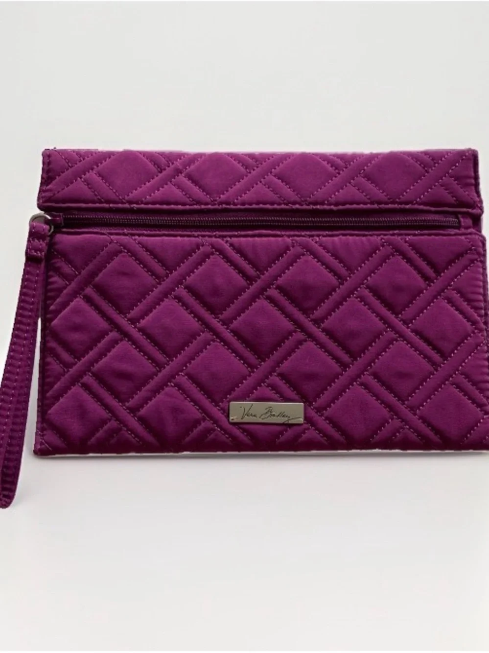 Vera Bradley Quilted Slim Wristlet in Plum - Purple Microfiber NWOT